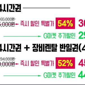 웰리힐리 리프트+장비 4시간권 (~12/29)