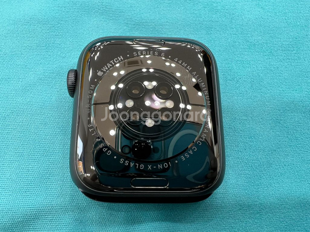 애플워치6 44mm GPS+셀룰러 블랙 풀박스 판매--1