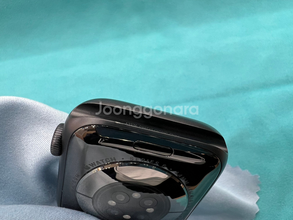 애플워치6 44mm GPS+셀룰러 블랙 풀박스 판매--2