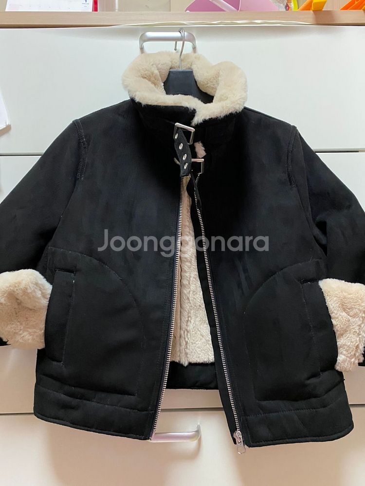 H&M무스탕 페이크밍크털 S--3