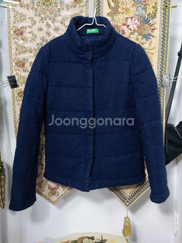 85 베네통 울 블렌드 패딩 자켓--0