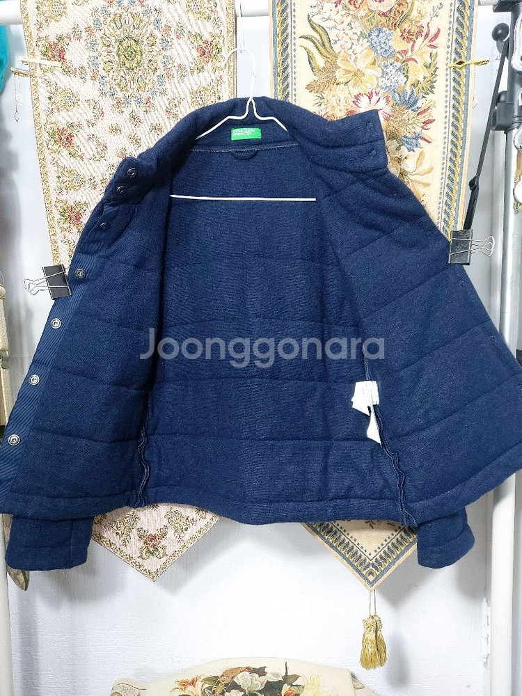 85 베네통 울 블렌드 패딩 자켓--6