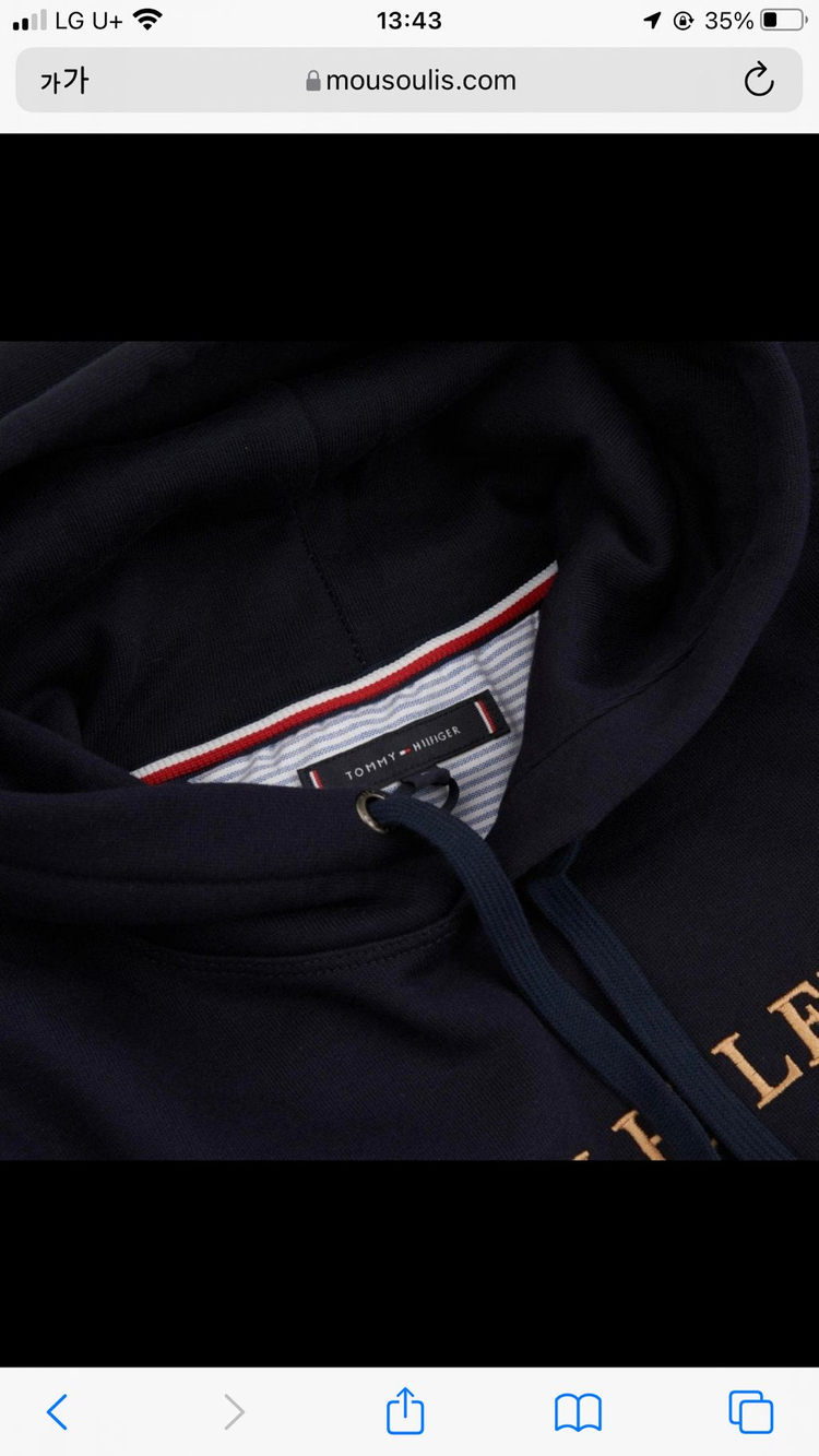 타미힐피거 기모 후드티 [MCMLXXXV]--3