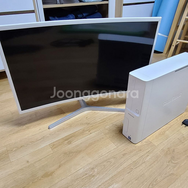 삼선전자 데스크탑+32인치커브드모니터 화이트--0