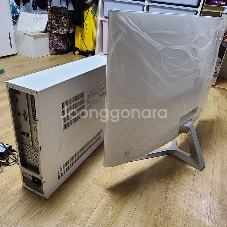 삼선전자 데스크탑+32인치커브드모니터 화이트--4