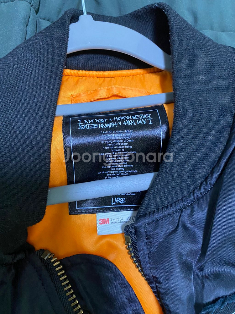 아임낫어휴먼비잉 항공점퍼 라지 무배--2