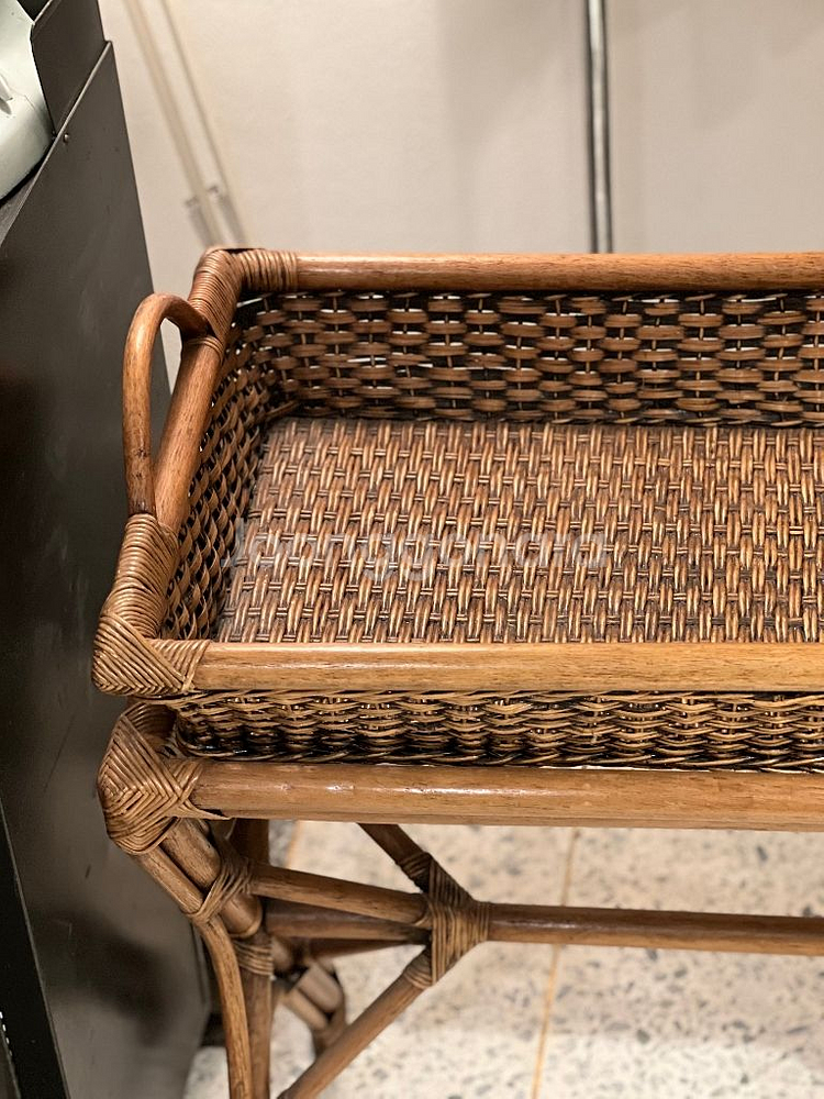 레트로등나무트레이선반,빈티지가구,등가구--4