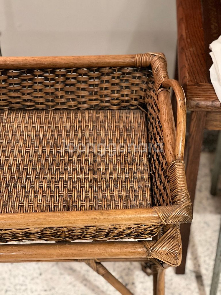 레트로등나무트레이선반,빈티지가구,등가구--8