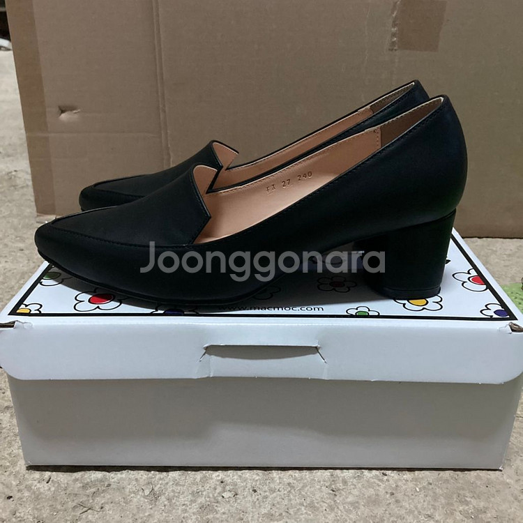 마크모크 미들힐 로퍼 슈즈 240 블랙--2