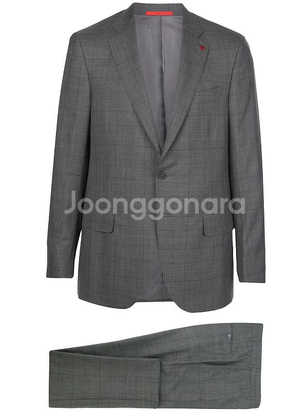 이사이아 그레이 플래드 21시즌 수트 ISAIA 정장--5