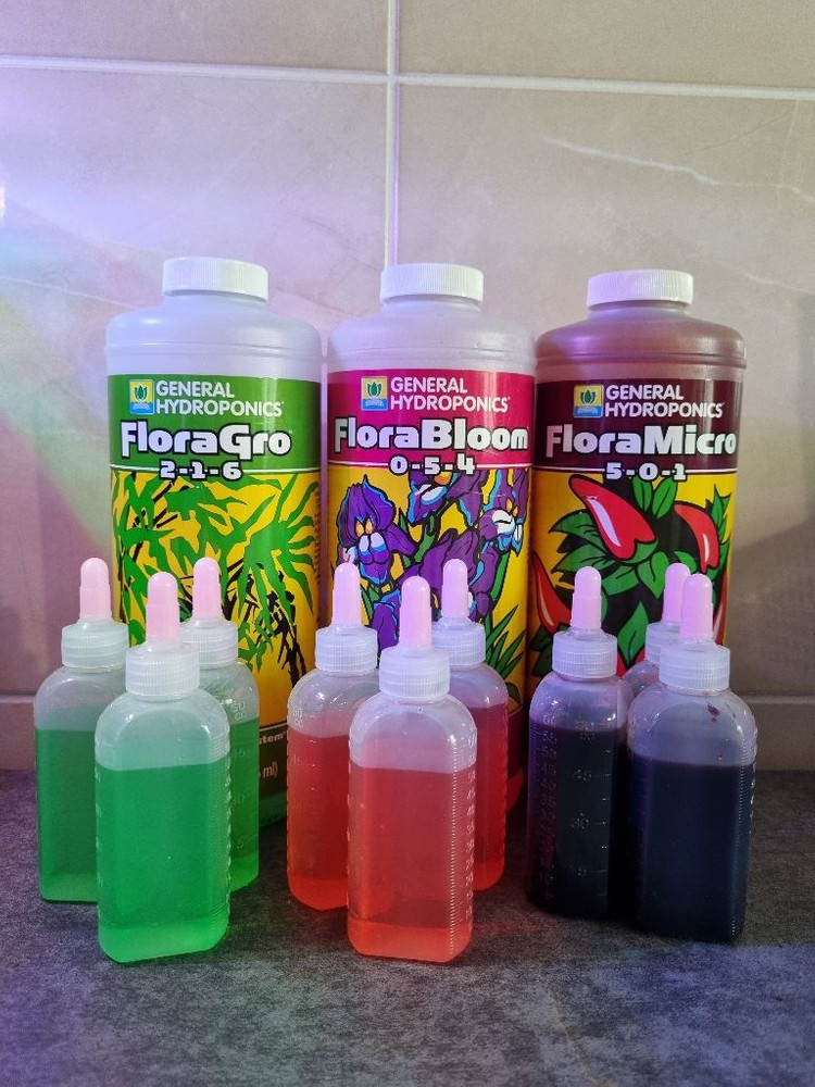 알보비료)제네럴하이드로포닉스플로라3종 수경액비 소분--1