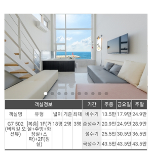 강릉 G7 복층펜션 예약권(2/13~ 14) 판매