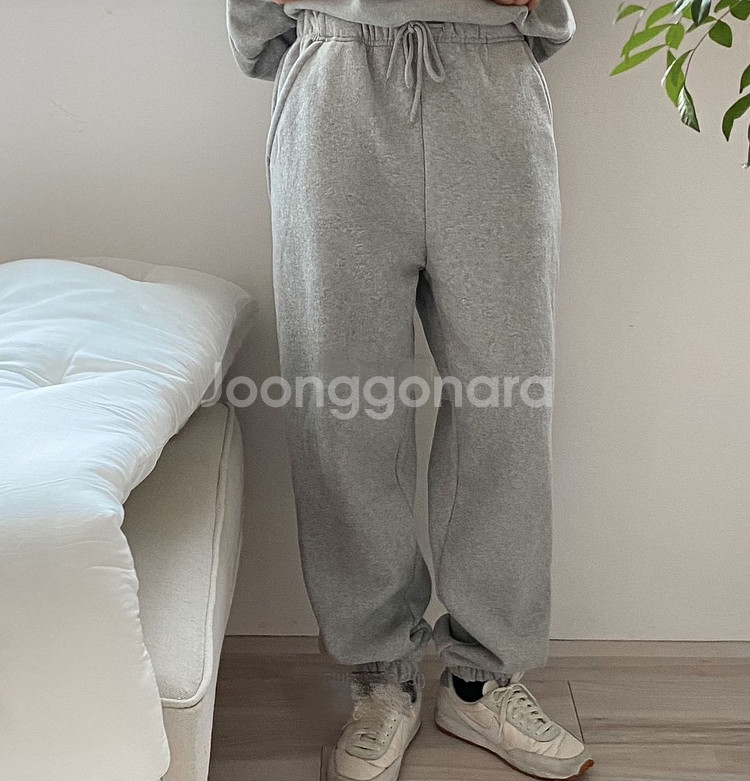 양기모 조거팬츠 (백염,블랙)(새상품)--1