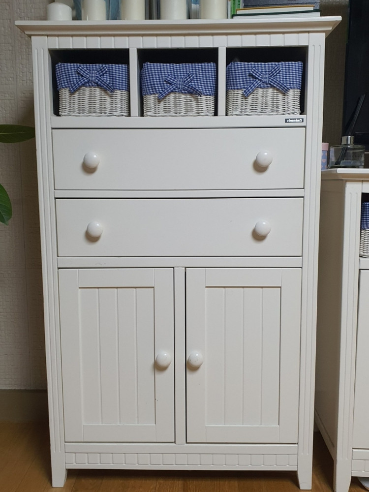 오리비아 라탄 와이드 수납장 및 원목라탄 하이 수납장--2