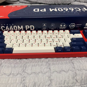 FC660M PD 화이트블루 스타(저소음적축)+팜레스트