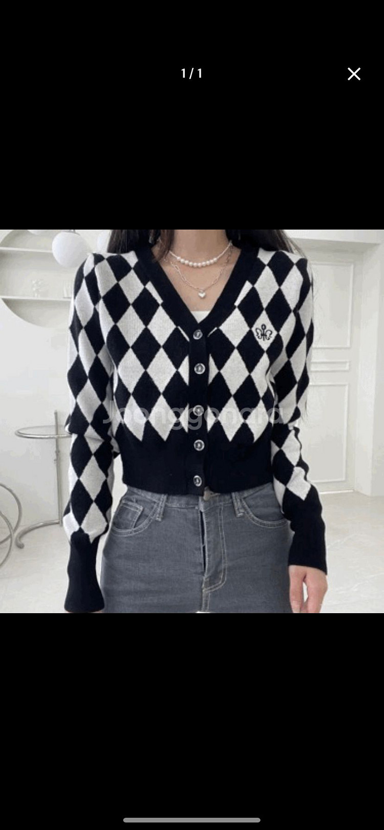 아가일 에이블리 니트 크롭--0