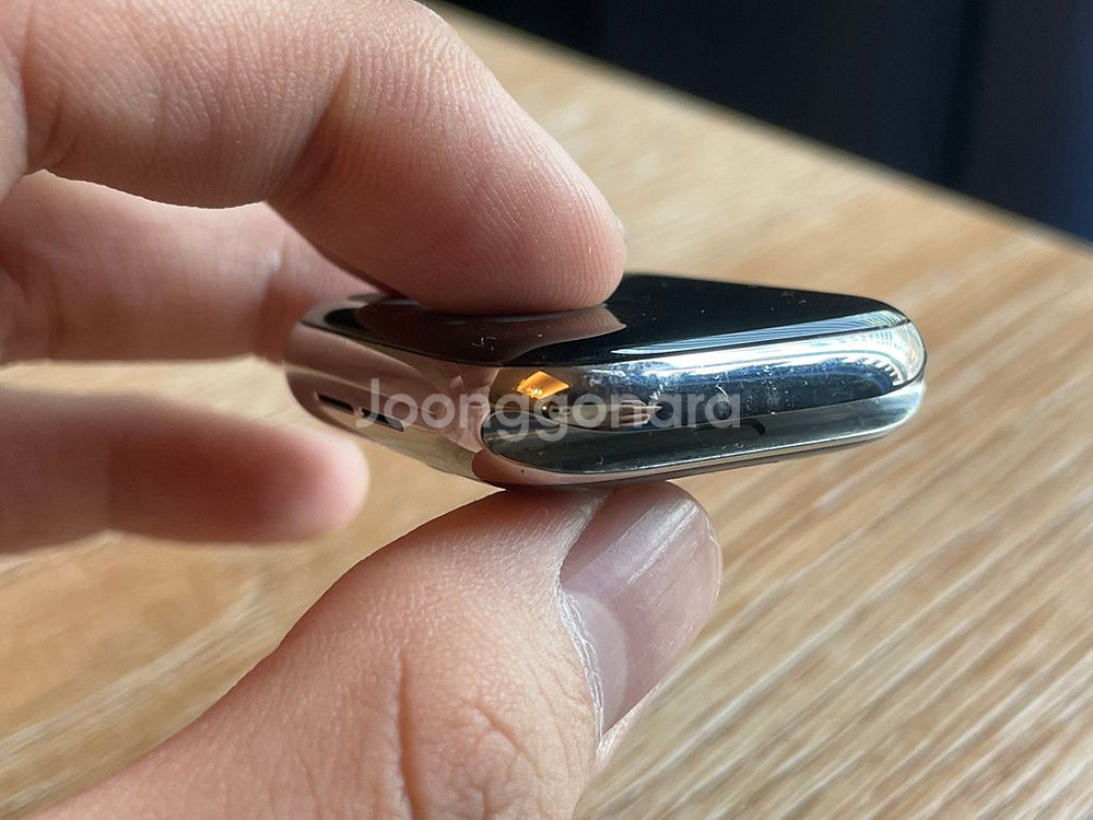 애플워치6 44mm 스테인리스 셀룰러(정품밴드)--3