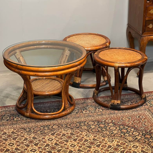 레트로 등나무 테이블,등가구,빈티지테이블,거실테이블