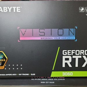 기가바이트 rtx 3060 vision 12gb 판매.