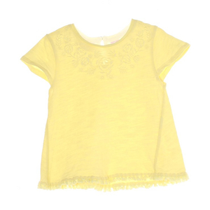 [코너마켓][6-9M][자라]ZARA 여아 옐로 장미 레이스 티셔츠
