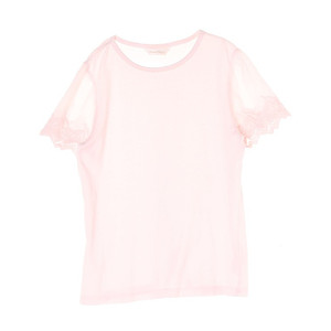 [코너마켓][140][로엠걸즈]Roem Girls 여아 분홍 레이스 키즈 티셔츠