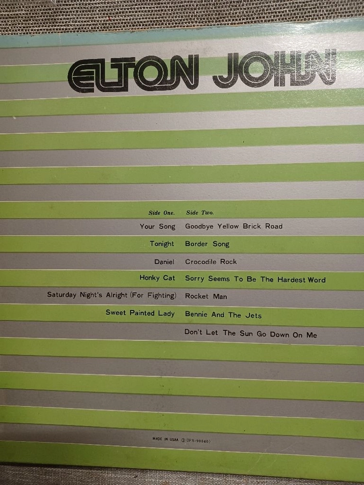 ELTON JOHN 미국 원판 LP 이미지