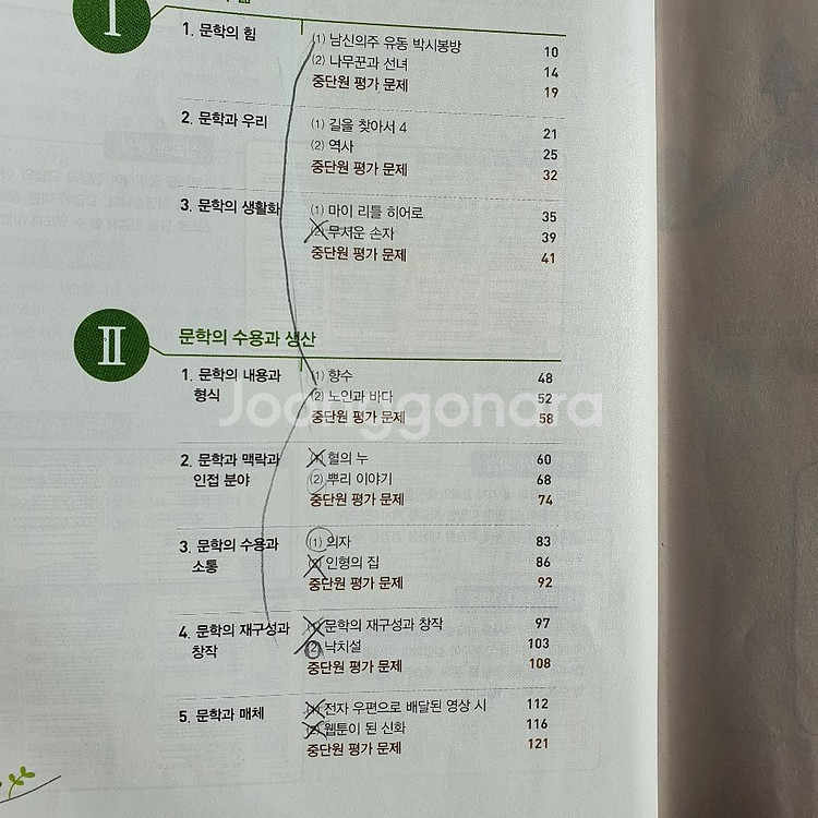 천재교과서 문학 평가문제집 판매--1