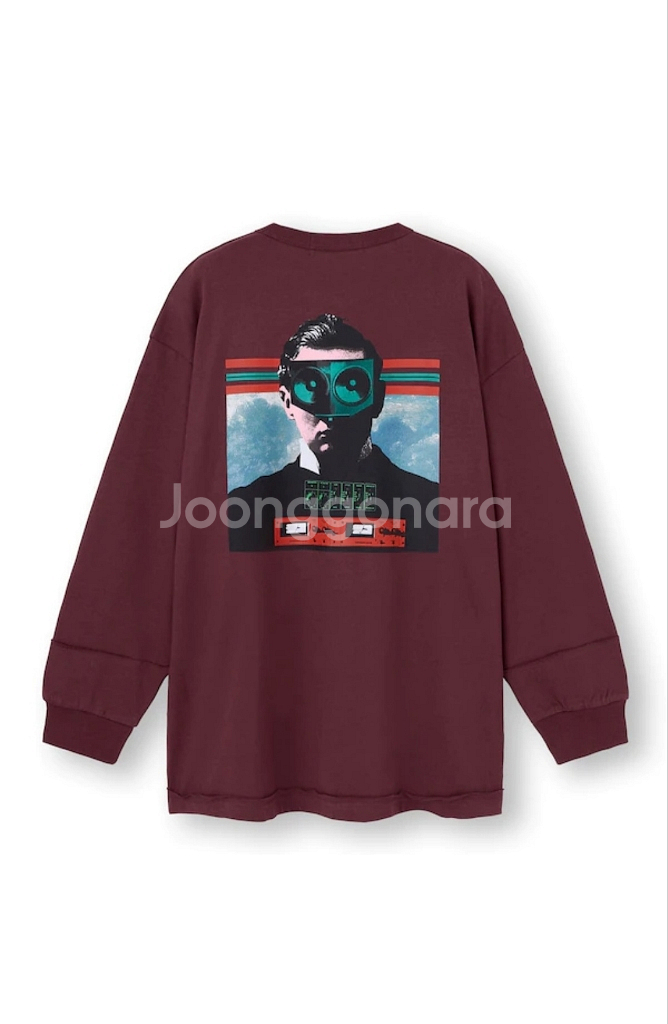 언더커버 X GU 콜라보 한정판 검정 티셔츠 (L)--3