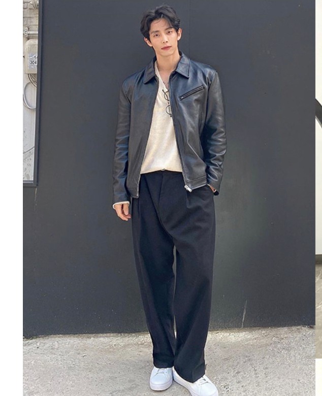 소가죽 싱글 가죽자켓 새상품 xL 애이징씨씨씨--2