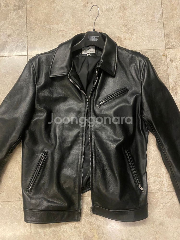 소가죽 싱글 가죽자켓 새상품 xL 애이징씨씨씨--5