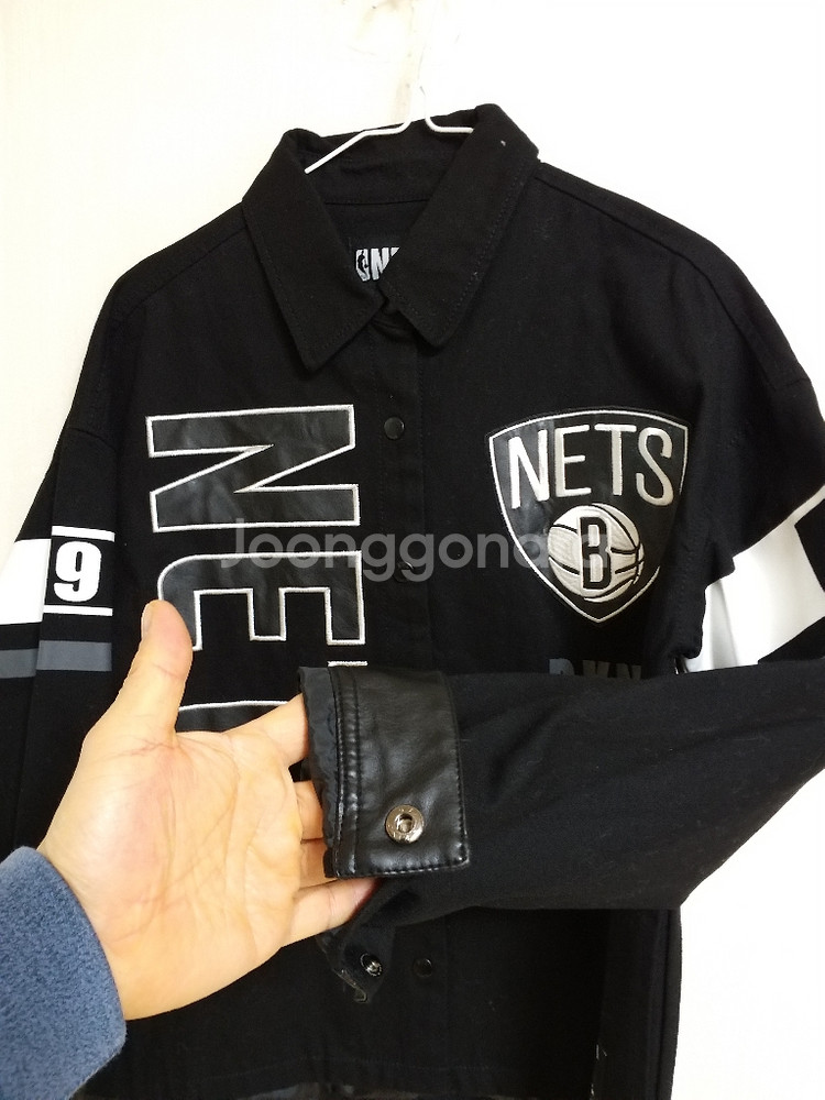 여성 NBA 브루클린네츠 데님자켓 (오버핏90-100)--3
