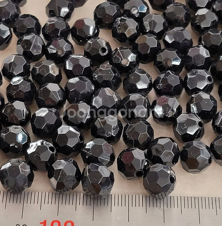 비즈장식 10미리 블랙색상 250개 일괄--1