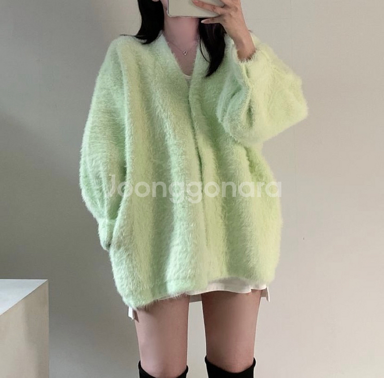 밍크 퍼 가디건(새상품)--0