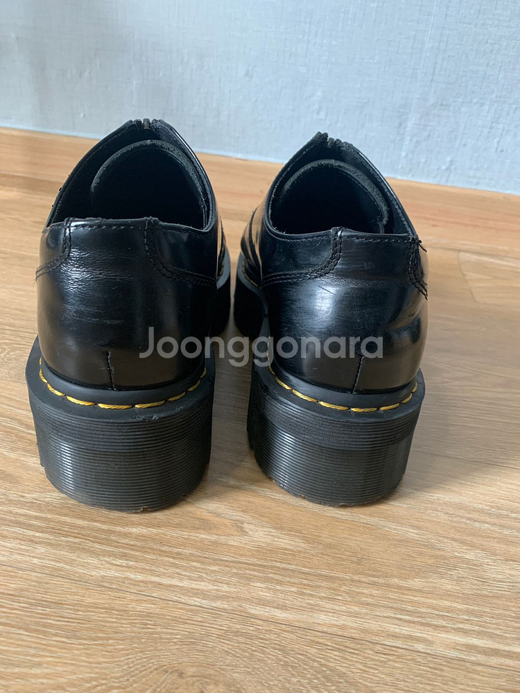 닥터마틴 레트로 1461 쿼드 폴리쉬드 스무스 블랙--8