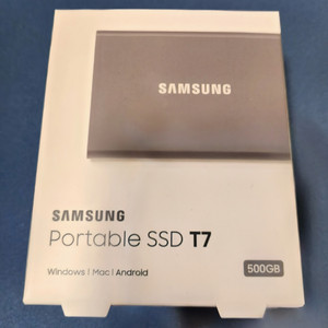 삼성 SSD T7 500GB 미개봉 새상품 팝니다.