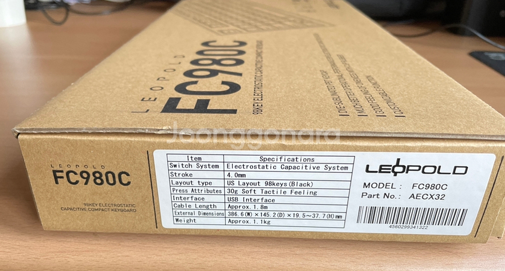 레오폴드 무접점 980c 블랙 30g 영문 키보드 판매--2