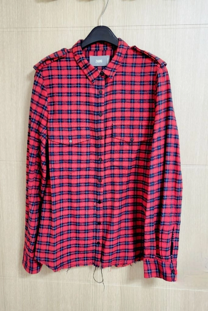 쟈딕앤볼테르 해골 체크 남방 셔츠 이미지
