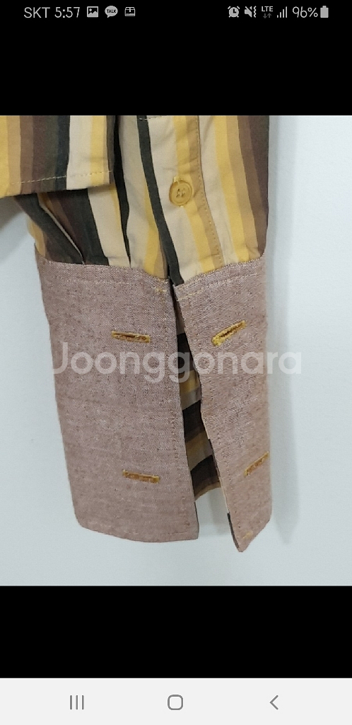(M) 폴스미스 셔츠 스트라이프 남방 커프스보턴--4