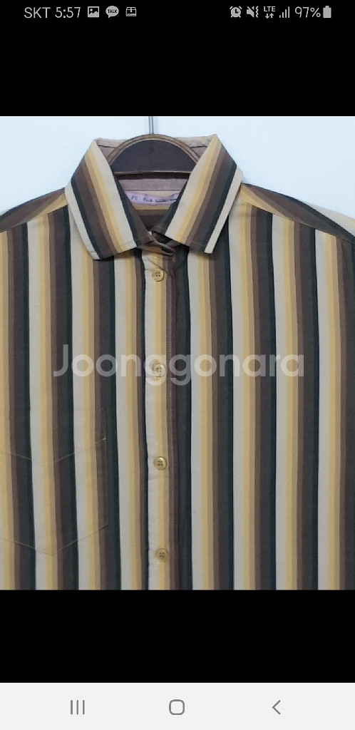 (M) 폴스미스 셔츠 스트라이프 남방 커프스보턴--1