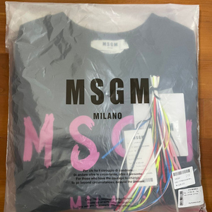 MSGM 맨투맨 블랙 L 밀라노 로고 스웻