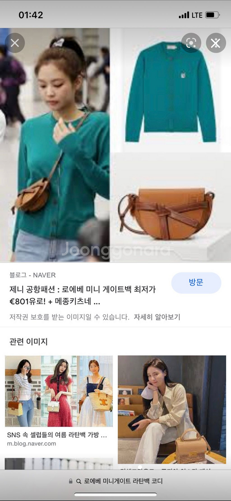 로에베 게이트 라탄 미니백--5