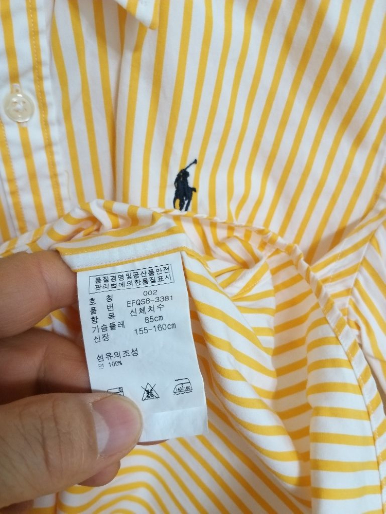 여성 랄프로렌 스트라이프셔츠 (85-슬림90) 이미지