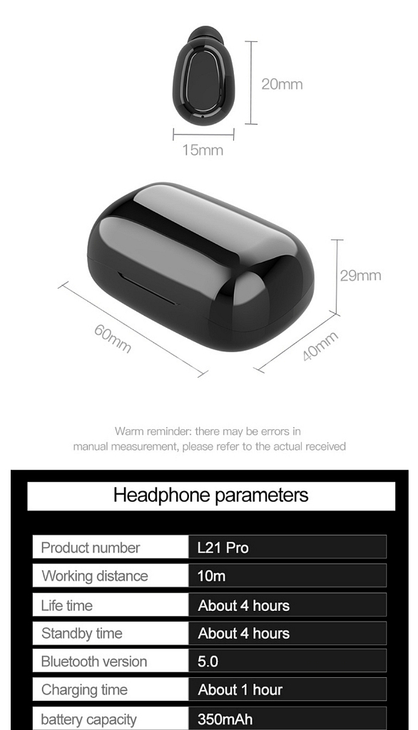 중국정품)LED무선TWS블루투스방수헤드셋미개봉--8