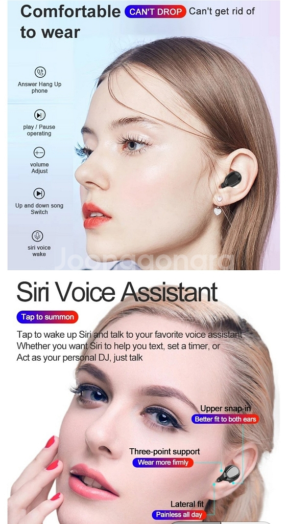 중국정품)LED무선TWS블루투스방수헤드셋미개봉--2