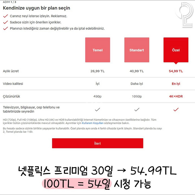 넷플릭스 터키 기프트카드 100TL--2