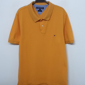 (L)타미힐피거 반팔 카라티 오렌지색 폴로 피케 티셔츠