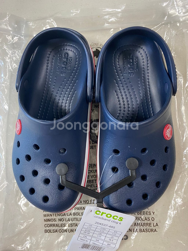 크록스키즈 크록밴드 네이비 C12(180) 새상품--1