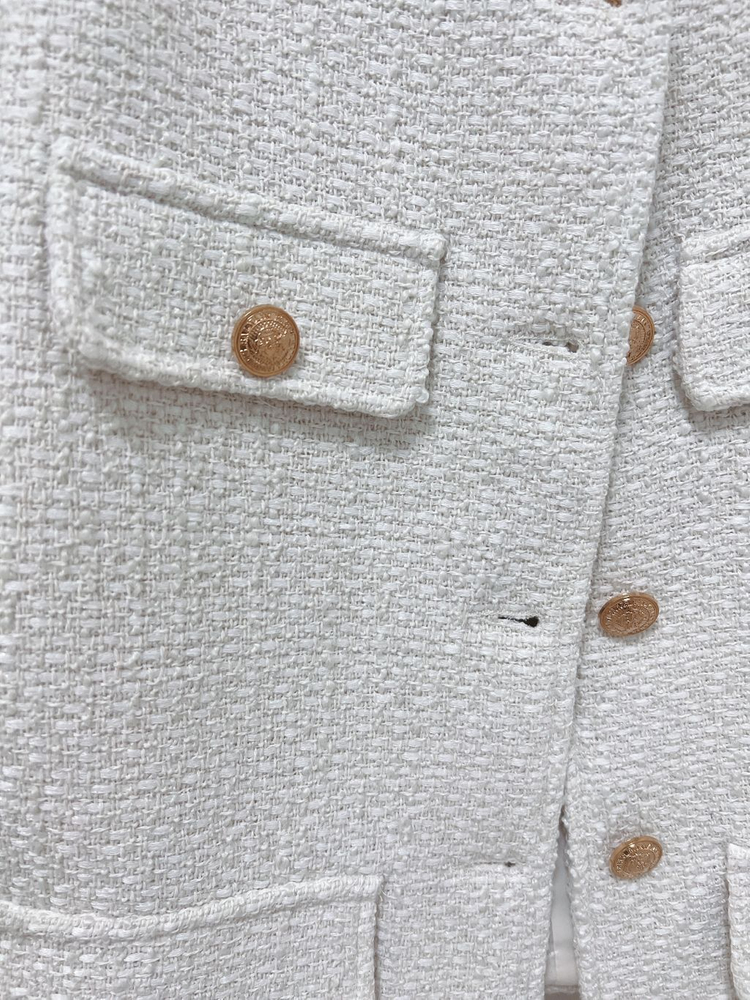 [새상품] BIND(바인드)트위드자켓화이트_택포삼만삼천--3