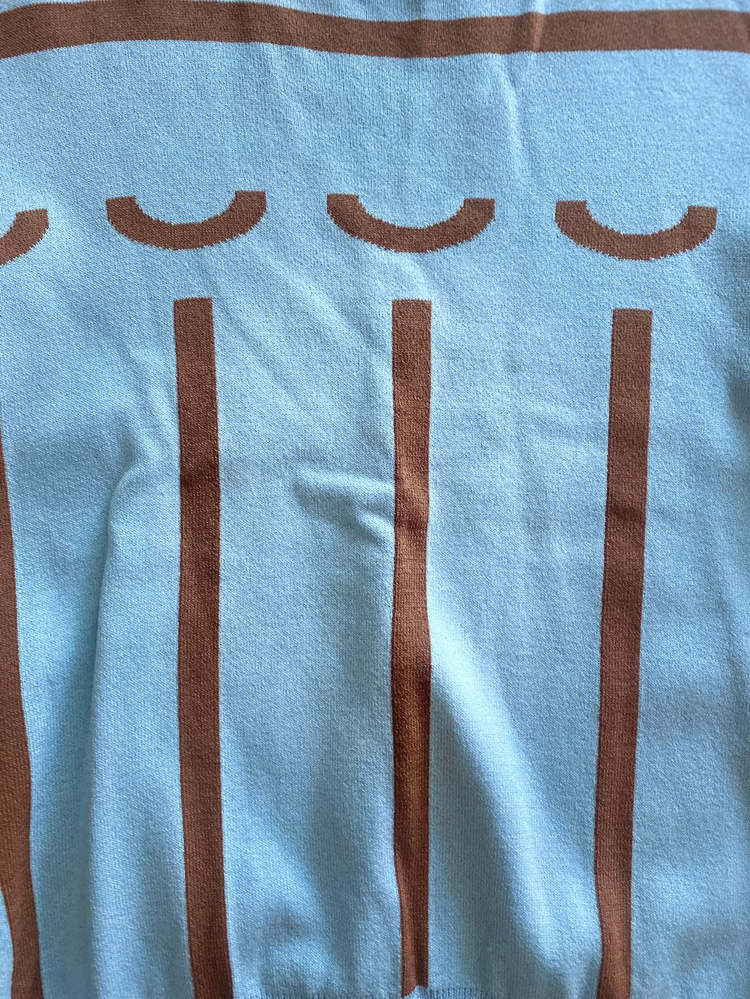 Chiu-Shui 라이트 블루 니트 플레어 투피스 M--6