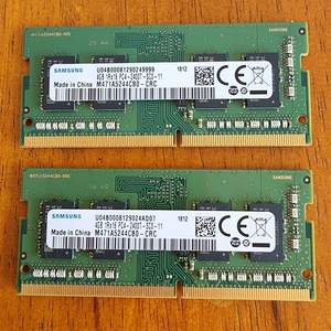 노트북용 삼성 DDR4 2400 RAM 4GB 2개